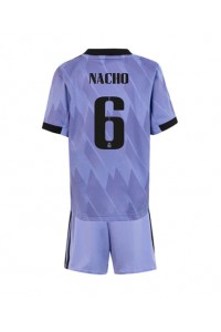 Fotbalové Dres Real Madrid Nacho #6 Dětské Venkovní Oblečení 2022-23 Krátký Rukáv (+ trenýrky)